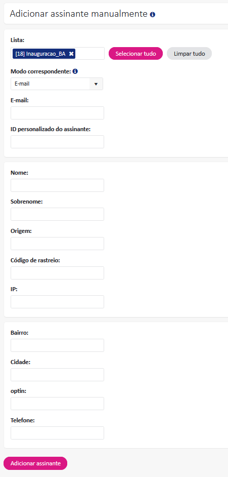 Fill up the form